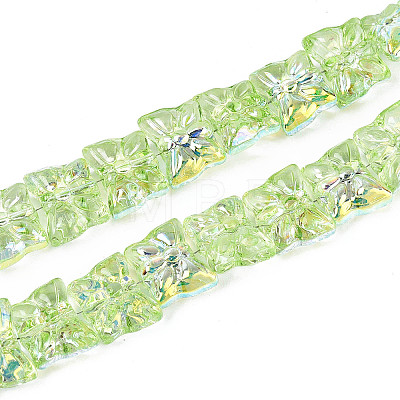 Baking Paint Electroplate Transparent Glass Beads Strands EGLA-N020-05G-1
