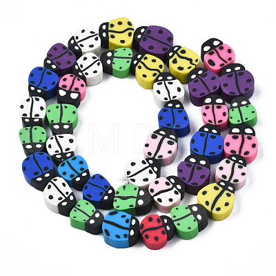 Handmade Polymer Clay Bead Strands CLAY-N011-43B-01-1