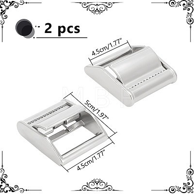 WADORN 2Pcs Stainless Steel Cam Lock Lever Buckles STAS-WR0001-05-1