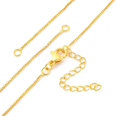 1MM Brass Box Chain Necklace Making NJEW-D302-79G-1