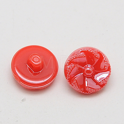 Taiwan Acrylic Shank Buttons X-BUTT-F026-13mm-C15-1