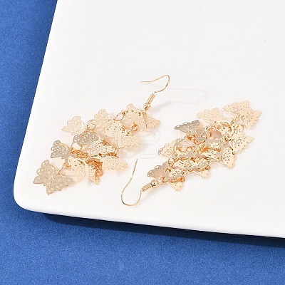 Brass Dangle Earrings EJEW-B157-02B-G-1