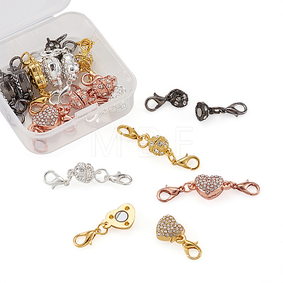 Alloy Rhinestone Magnetic Clasps ALRI-TA0001-02-1