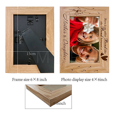 Natural Wood Photo Frames DIY-WH0247-016-1