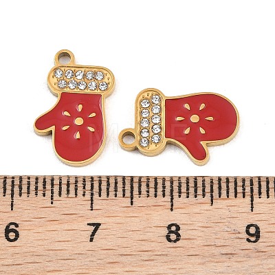 Christmas 304 Stainless Steel Enamel Pendants SA-CBA85C0-02J-G-1