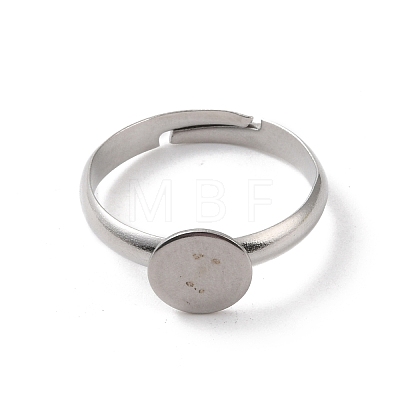 Non-Tarnish 304 Stainless Steel Pad Ring Settings STAS-K278-11B-P-1