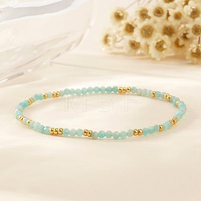 Natural Amazonite Beaded Strertch Bracelets LD6685-3-1