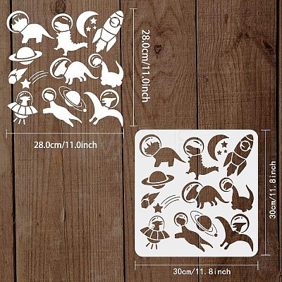 Large Plastic Reusable Drawing Painting Stencils Templates DIY-WH0172-673-1