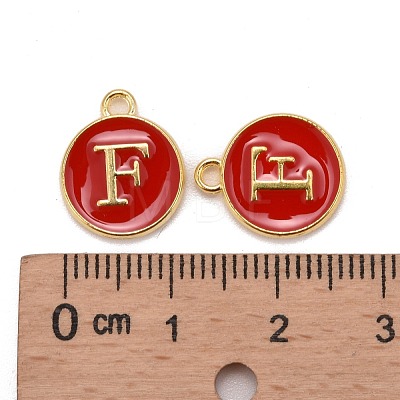 Golden Plated Alloy Enamel Charms ENAM-S118-03F-1