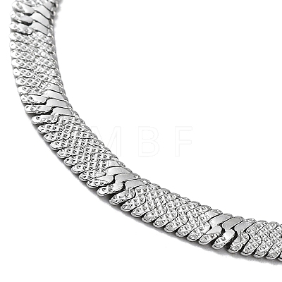304 Stainless Steel Herringbone Chain Necklaces NJEW-P282-06P-1