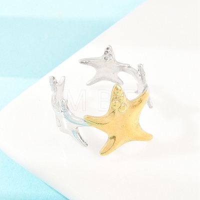 304 Stainless Steel Cuff Open Rings RJEW-Z138-01GP-02-1