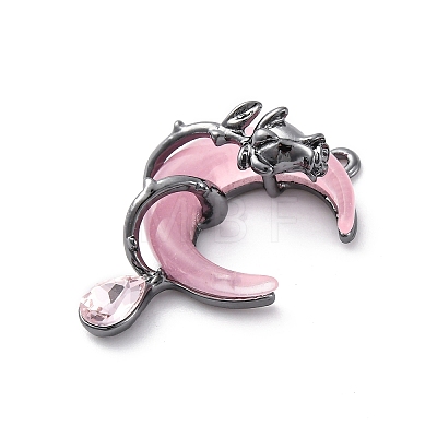 Alloy Rhinestone Pendants X-PALLOY-V002-04B-02-1