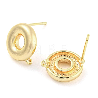 Brass Stud Earring Finding KK-L208-52G-1