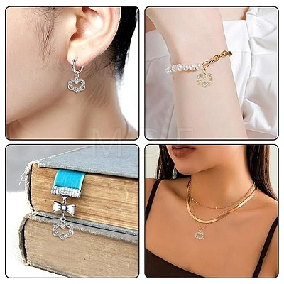 20Pcs 2 Colors Alloy Rhinestone Pendants FIND-YW0011-37-1