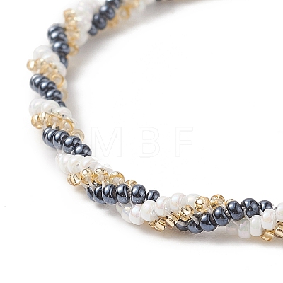 Handmade Glass Seed Beaded Bracelet for Women BJEW-MZ00024-1