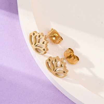 304 Stainless Steel Stud Earrings EJEW-I311-03B-G-1