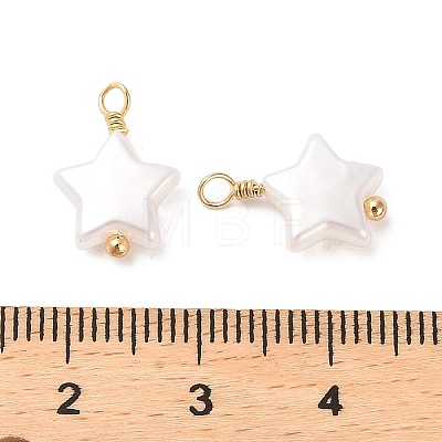 ABS Plastic Imitation Pearl Pendants KK-M266-36G-1
