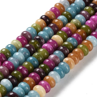 Natural Dyed White Jade Beads Strands X-G-B124-B01-01-1