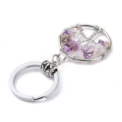 Natural Amethyst Keychain KEYC-E023-03H-1