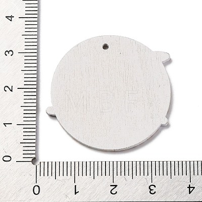 Single Face Printed Wood Pendants WOOD-B009-01B-1