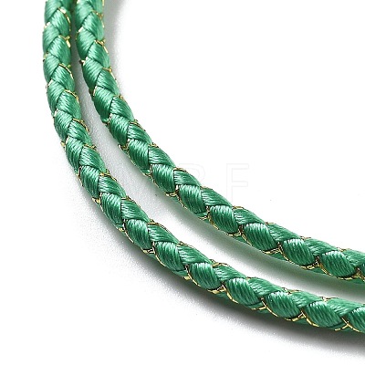 Polyester Cord Braided Necklace Makings MAK-L043-03G-28-1