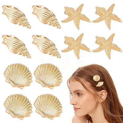 12Pcs 3 Styles Zinc Alloy Alligator Hair Clips PHAR-UN0001-03-1