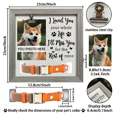 MDF Pet Photo Frames DIY-WH0525-015-1