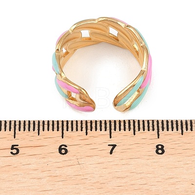 304 Stainless Steel Cuff Open Rings for Women LS-RJEW-I113-02G-01-1