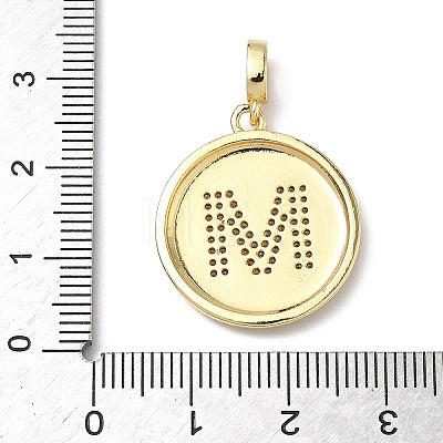 Brass Micro Pave Clear Cubic Zirconia Pendants KK-L253-17G-M-1