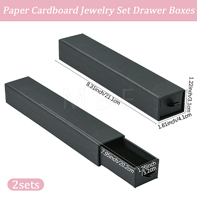 Paper Cardboard Jewelry Set Drawer Boxes CON-WH20008-11C-1