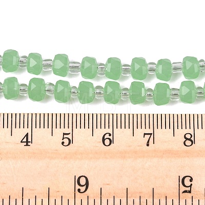 Imitation Jade Glass Beads Strands GLAA-P076-01B-02-1