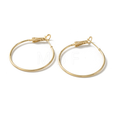 Brass Hoop Earrings KK-WH0054-35A-1