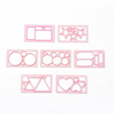 7Pcs 7 Style Plastic Clay Cutters Set DIY-B047-01-1