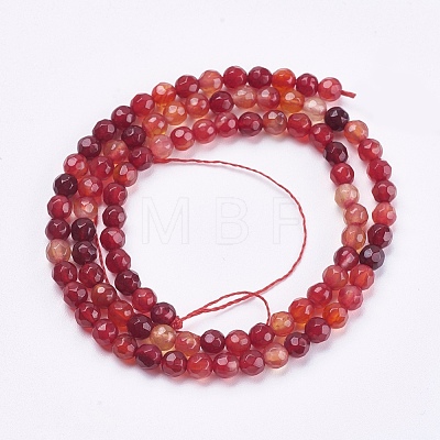 Natural Agate Beads Strands G-P365-01-4mm-1