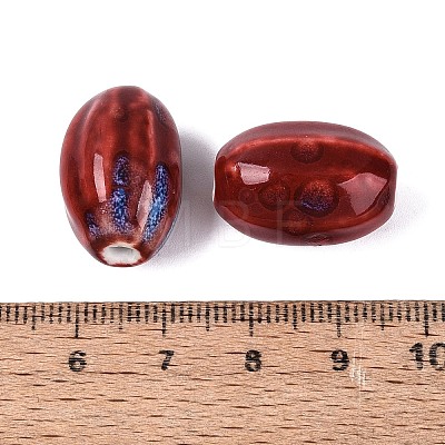 Vintage Handmade Porcelain Beads PORC-Q006-10E-1