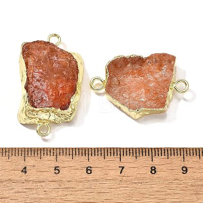 Raw Rough Natural Dyed Quartz Crystal Links Connector Charms G-K189-04LG-08-1