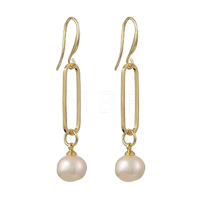 Natural Cultured Freshwater Pearl Dangle Earrings EJEW-JE07217-1
