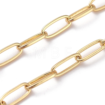 3.28 Feet Soldered Brass Paperclip Chains X-CHC-G005-06G-1