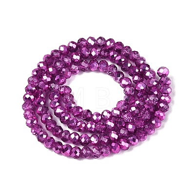 Transparent Electroplate Glass Beads Strands EGLA-Q131-01A-07-1