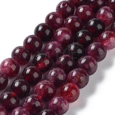 Dyed Natural Malaysia Jade Beads Strands G-G021-01A-04-1