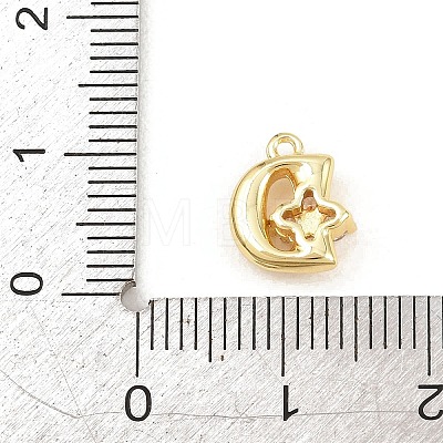 Brass Micro Pave Clear Cubic Zirconia Charms KK-Z151-18G-D-1
