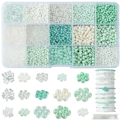 DIY Glass Seed Beads Bracelets Jewelry Making Kit DIY-FS0007-64-1
