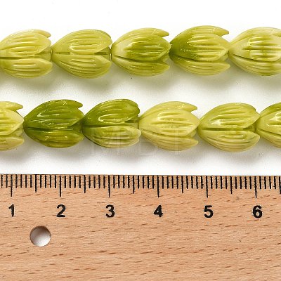 Synthetic Shell Dyed Carved Beads Strands SHEL-K007-08C-04-1