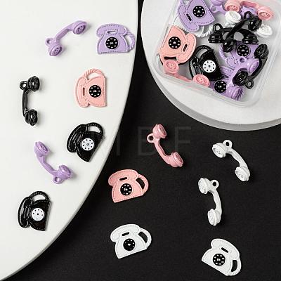 32Pcs 8 Style Spray Painted Alloy Pendants FIND-LS0001-53-1