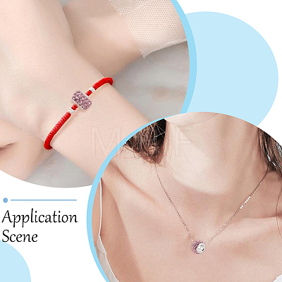 Handmade Polymer Clay Rhinestone European Large Hole Beads with Silver Color Plated Brass Cores FPDL-PA0001-02B-1
