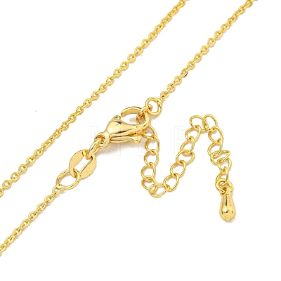 Brass Cable Chain Necklaces for Women NJEW-G084-15LG-1