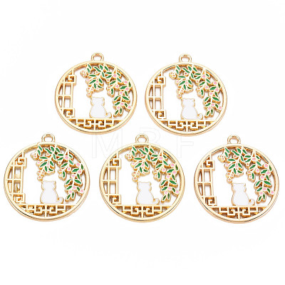 Alloy Enamel Pendants ENAM-S126-103-NR-1