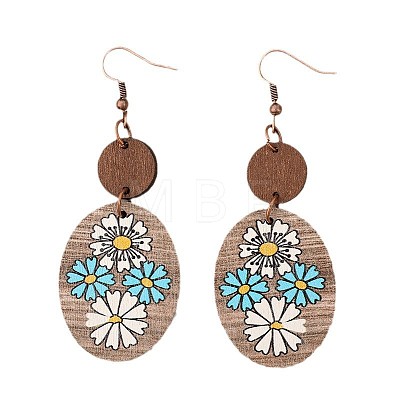 Wood Dangle Earrings FS-WGAEC85-01-1