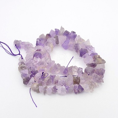 Natural Amethyst Nuggets Bead Strands G-A139-B03-1