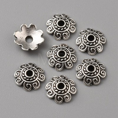 Tibetan Style Alloy Bead Caps FIND-WH0116-06A-AS-1